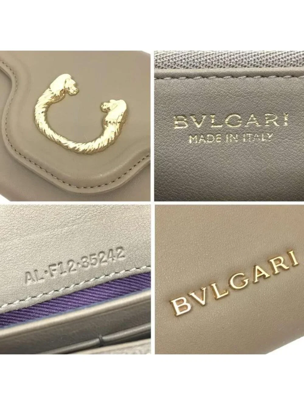 Bvlgari Leoni Long Wallet Beige